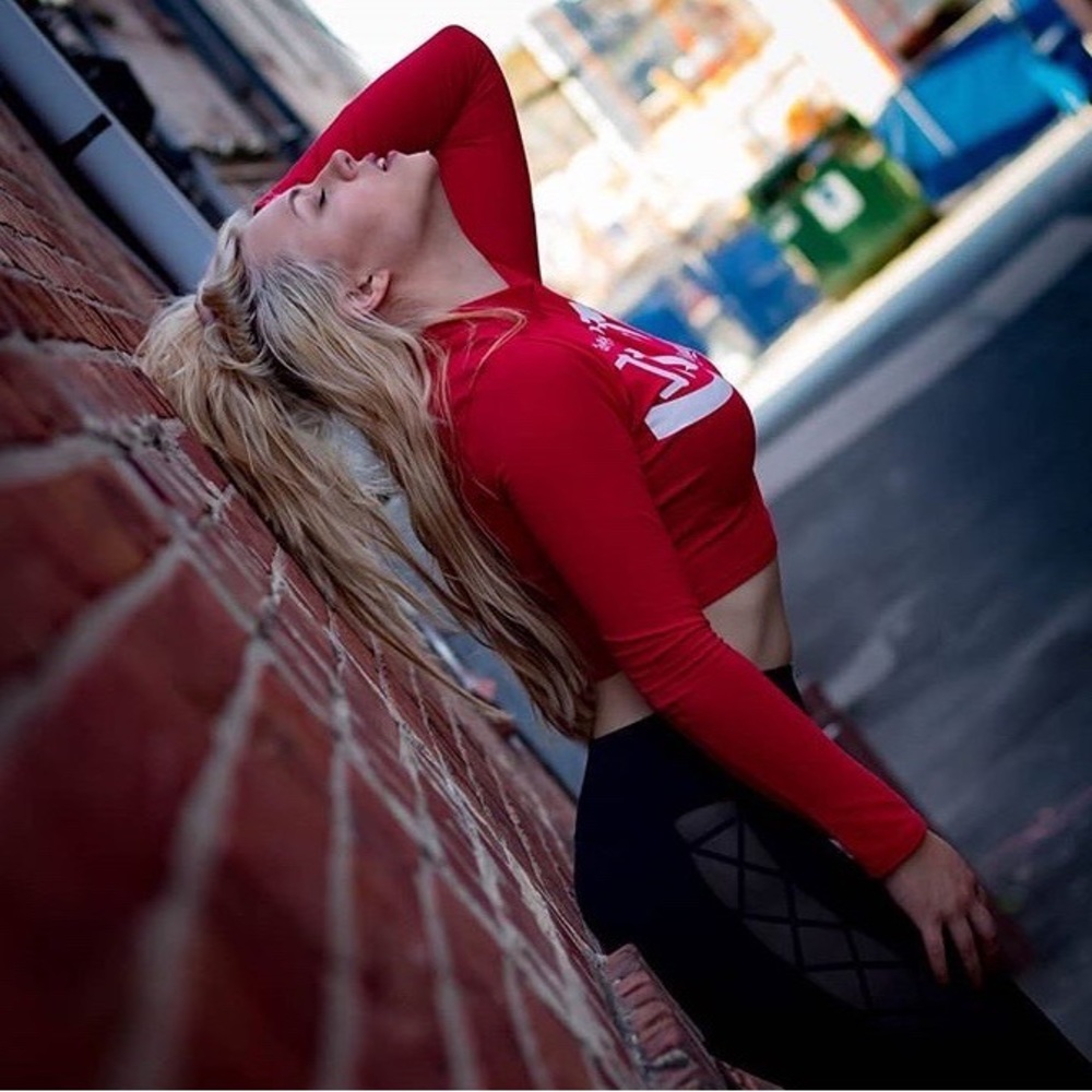 Red crop top